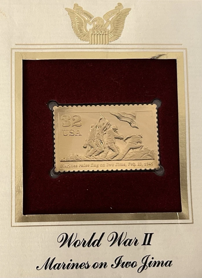 1995 USMC Commemorative WWll Flag Raising FDC With Sand & Rock From Iwo Jima - Image 4 of 4