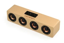 12W Professional Stereo Home Theater Wireless Wooden Speaker Natural Wooded M...