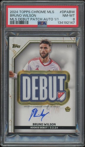 Bruno Wilson #DPA-BW 2024 Topps Chrome MLS Debut Patch Autograph card