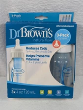 Dr. Brown's - Baby Bottles - 4 Oz  - 3 Pack - Natural Flow