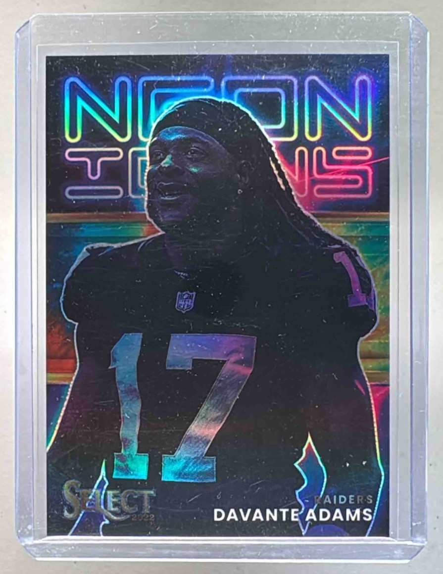 Davante Adams 2022 Panini Select #NI-8 Tie Dye Prizm Neon Icons /25