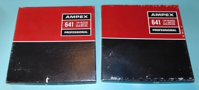 Lot of 2 Ampex  641 1800 Ft Magnetic 7 Inch Reel to Reel Recording tape