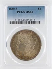 1880-S Morgan Silver Dollar PCGS MS64 S$1 San Francisco Minted No Reserve
