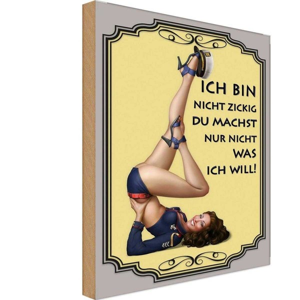 Holzschild 18X12 Cm Frau Ich Bin Nicht Zickig MäNner Frauen Deko Geschenk Holz S-image