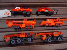 J76 6 STK Kibri ses Roco 1:87 H0 Feuerwehr Kran Autokran Schwerlastkran Faun IFA