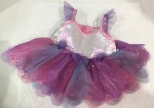 Build a Bear Light Up Dress Purple Pink Blue Tulle Satin Sequin Outfit