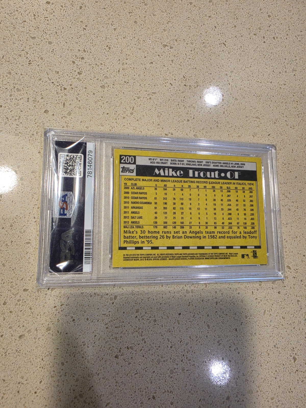 2013 Topps Archives Mike Trout #200 PSA 10!!! view 4