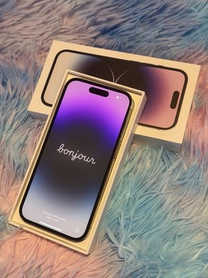 Apple iPhone 14 Pro  Deep Purple 256GB Unlocked 100% Battery Excellent Condition