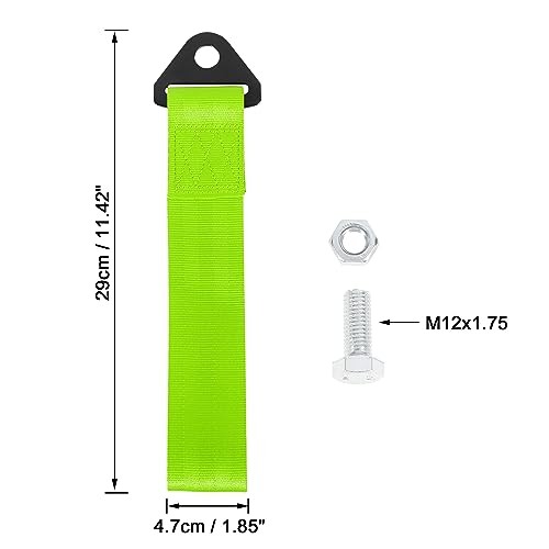 Fluorescent Green Universal Car Tow Towing Hook Bumper Trailer Belt Strap - Picture 3 of 6