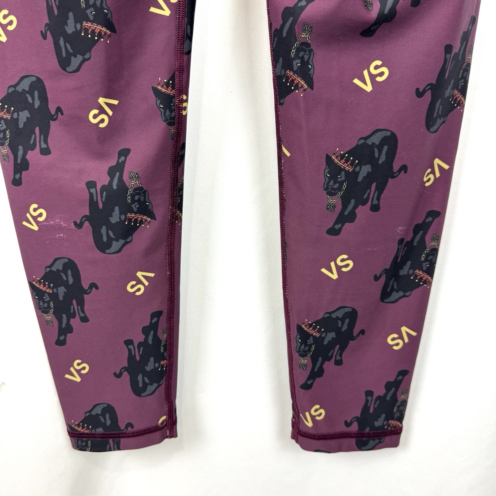 Victorias Secret Womens Black Panther Leggings Purple 7/8 Tight High Rise Sz M thumbnail 7