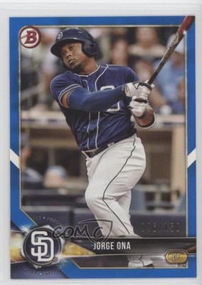 2018 Bowman Prospects Blue /150 Jorge Ona #BP105 03xg