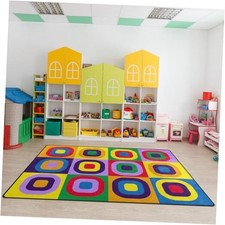 Kids Rug, Classroom Carpets Playmat 6' x 9' Rectangular Classroom Seating