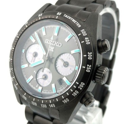 Seiko Prospex Speedtimer SBDL103 Solar Chronograph Black Dial Men's Watch