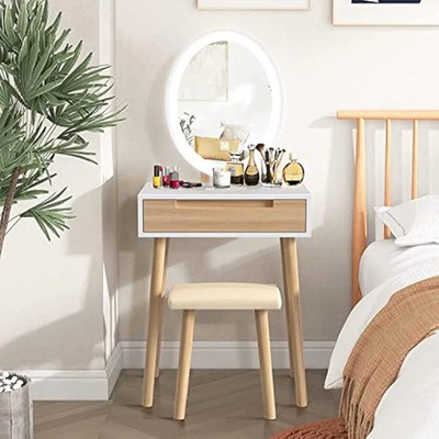 YOURLITE Make-up Schminktisch Frisiertisch Spiegel Kosmetik Waschtisch Frisierschrank