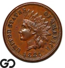 1884 Indian Head Cent Penny, Choice AU++