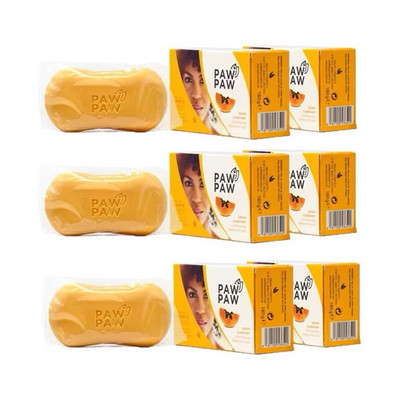 Paw Paw Papaya Body Bar Soap Set All Natural for Body Face Hands Orange