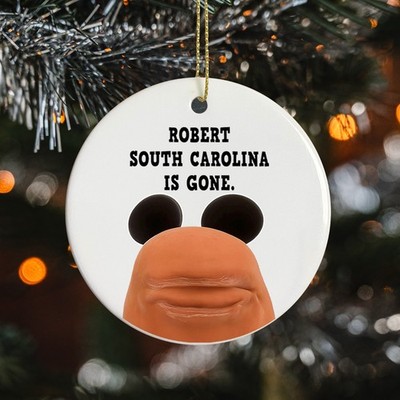 Polymer Dekoration - South Carolina ist weg - Marcus der Wurm Rock Meme Ornament