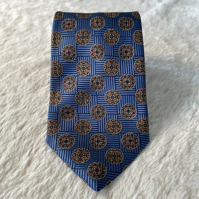 Jos A Bank Signature Gold LIMITED EDITION Tie Blue w Mandala Pattern MI Italy