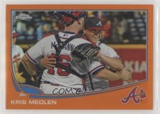 2013 Topps Chrome Retail Orange Refractor Kris Medlen #18 be9