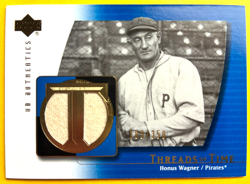 2003 UD Authentics Threads Of Time Honus Wagner Game Used Pants Relic #183/350