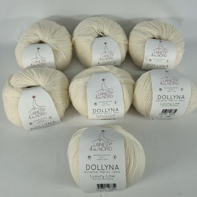 Laines Du Nord DOLLYNA Yarn Extrafine Italy Merino Wool #2 Luxury Line Lot of 7