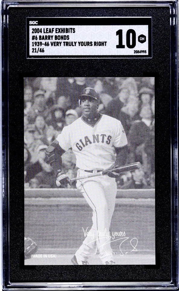 Barry Bonds 1939 serie #/46 POP 1 2004 exposiciones mirando bien SGC 10 impecable Foto 2 de 3