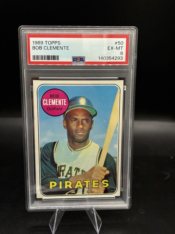 1969 Topps #50 Roberto Bob Clemente PSA 6 HOF PIRATES