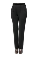 DG2 by Diane Gilman Women's Seamed Slim Straight-Leg Knit Pant Black