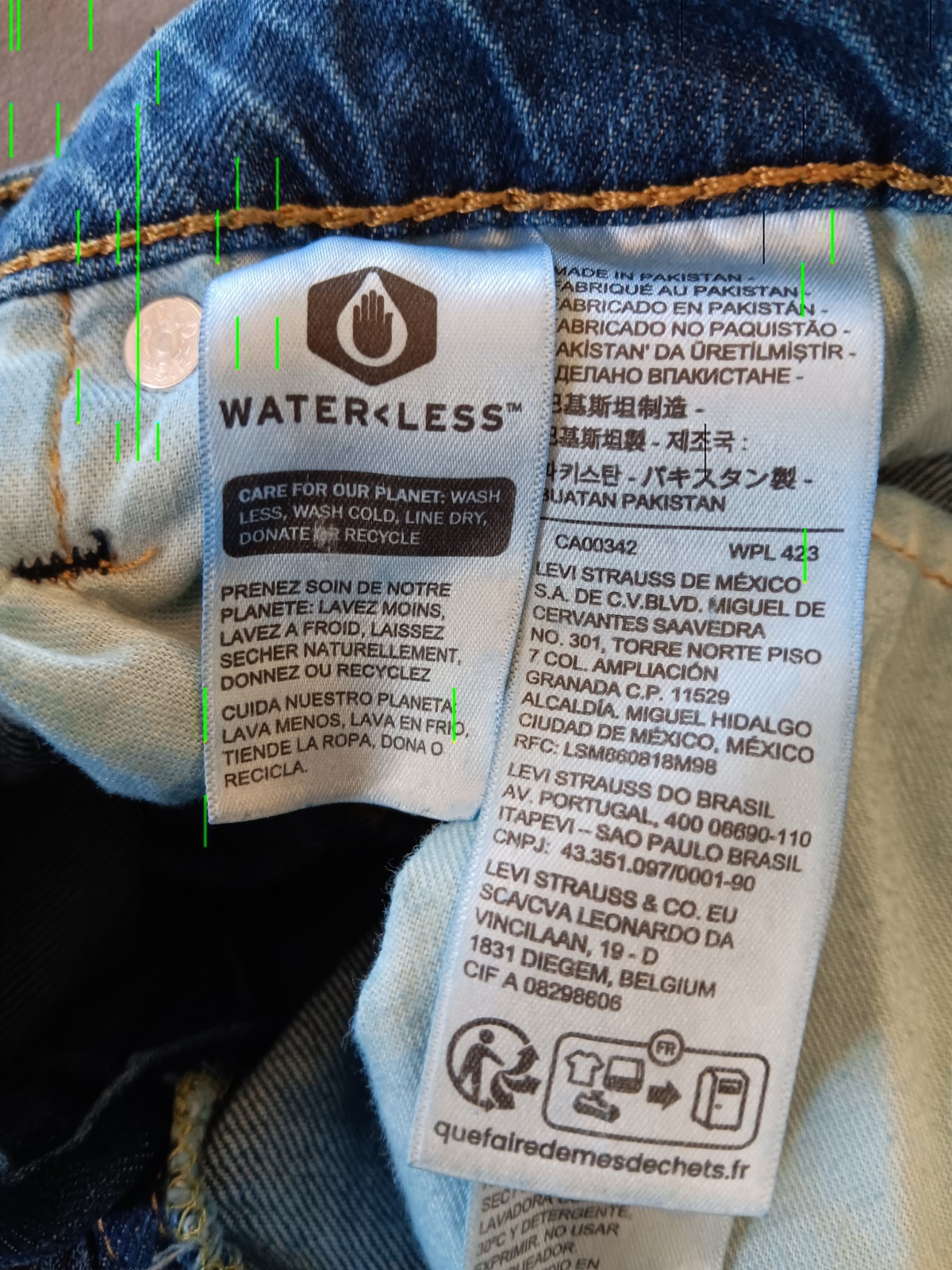 OOAK Patchwork Levi's 511 Jeans Dancing Bears Han… - image 13