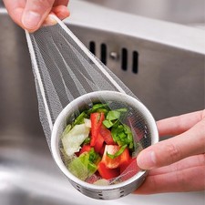 300 PCS Disposable Kitchen Sink Drain Strainer Mesh Bag, Anti-Clogging