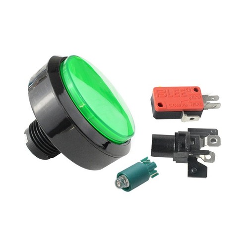 5 Colors Arcade 60MM Round Push Button Illumilated LED Light With Microswitch a - Picture 3 of 21