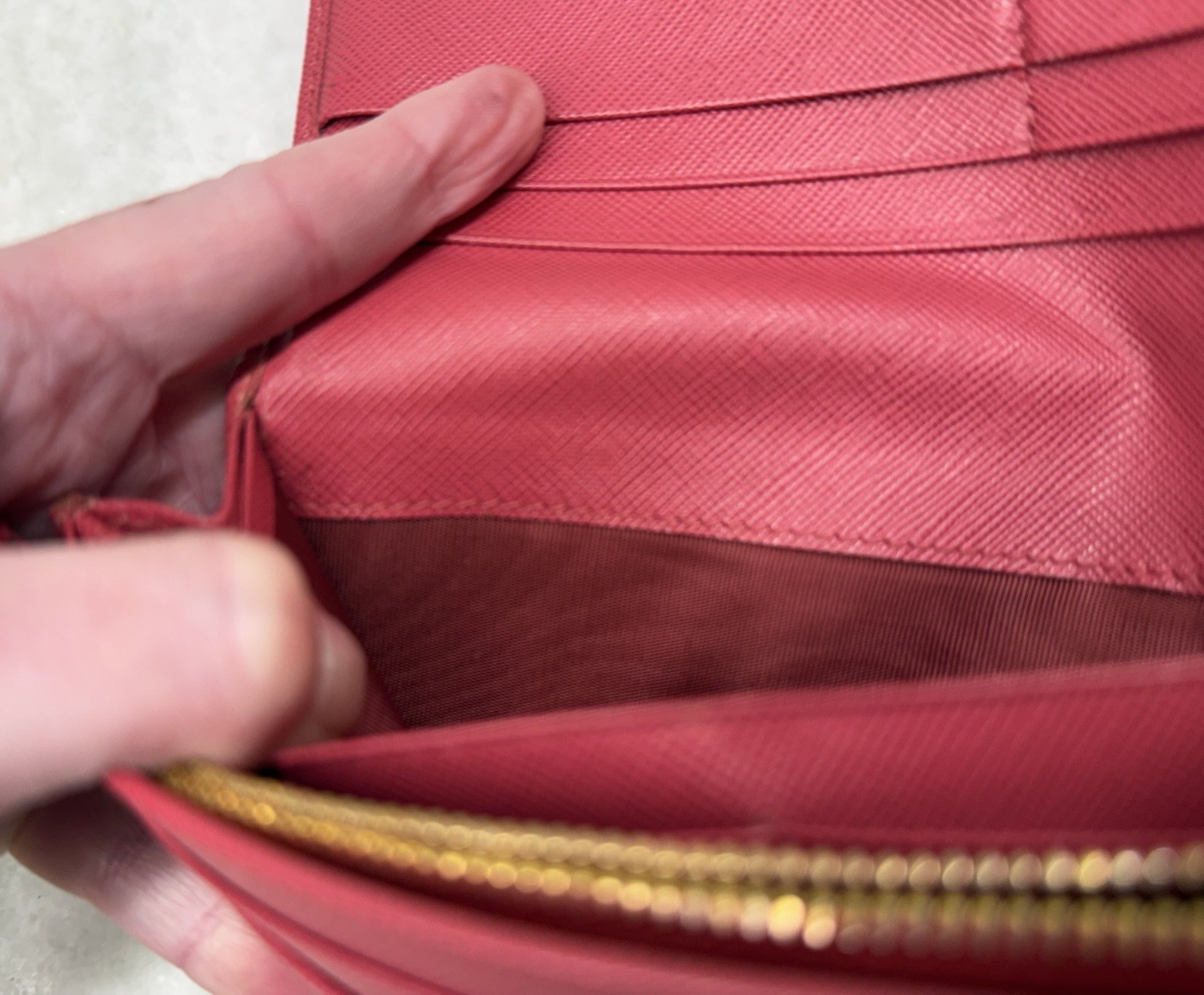 PRADA Peonia Feminine Saffiano Leather Long Flap Bifold W/ Added Crossbody thumbnail 18