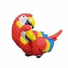 Resin Parrot Figurine Miniature Size Parrot Statue Weather-Resistant for Yard