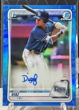 2020 JHON DIAZ Bowman ChromeBlue Refractor Rookie Autograph #’d /150