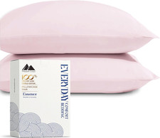 Mayfair Linen 100 Organic Cotton Percale Pillow Cases Standard/Queen Size Set o