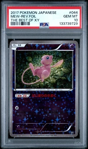 2017 POKEMON JPN THE BEST OF XY #044 MEW-REVERSE FOIL PSA 10