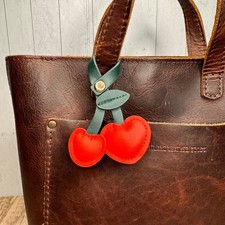 Cherries Bag Charm Red Cherry Purse Charm Fruit Keychain Flair NEW FAST SHIP