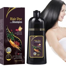 Instant Black Hair Dye Shampoo for Women  Men,3 in 1 Magic Hair Color Shampoo 
