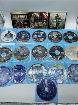 Lot Of 19 Misc pC Game Disks, Untested   Diablo 2 , Hunting Games Etc.