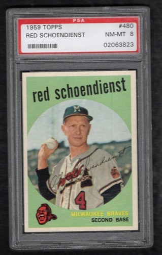 1959 Topps Red Schoendienst #480 card