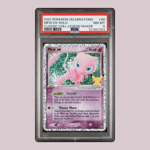 Mew ex 88/92 Celebrations: Classic Collection Holo psa 8