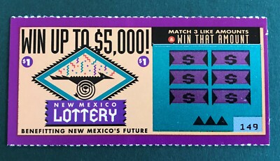 New Mexico First Instant Lottery Sample Ticket, issued in 1996