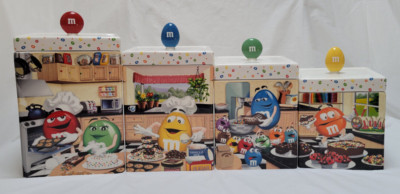 Danbury Mint THE M&M'S CANISTER COLLECTION Collectors Set of 4 Missing Paperwork