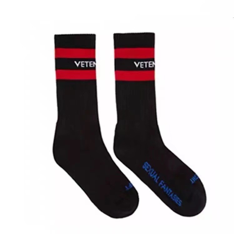 2 Pairs Mens Womens VTM Crew Socks VETE Comfort MENTS Causal Athletic Socks