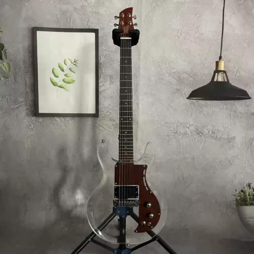 Dan Armstrong Style Clear Acrylic Electric Guitar Rosewood Fretsboard 24 Frets