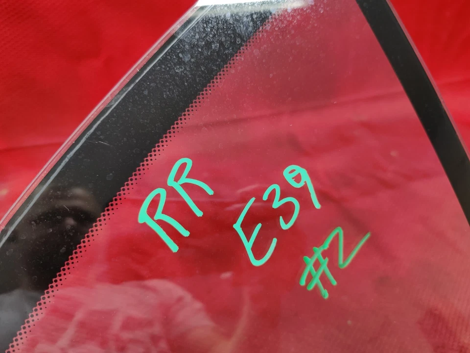 BMW 525 528 530 540 1997-2003 PUERTA TRASERA DERECHA CUARTO CRISTAL VENTANA OEM Foto 4 de 4