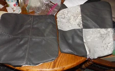 Pair of Gray Patchwork Flower Print Decorative Print Throw Pillows  18 x 18