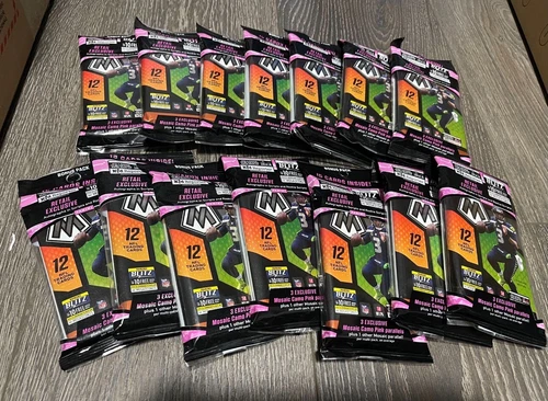 2021 NFL Panini Mosaic Football NFL Cello Fat Pack (15 Cards Per Pack) - Sealed