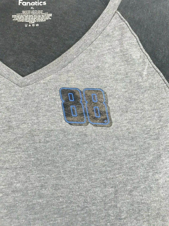 Camiseta Dale Earnhardt Jr. XL para mujer Hendrick Motorsports Fanatics gris #88 Foto 2 de 4