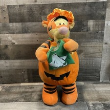 Disneys Tigger Dreaswd As A Pumpkin For Halloween Standing Stuffed 26  Tall